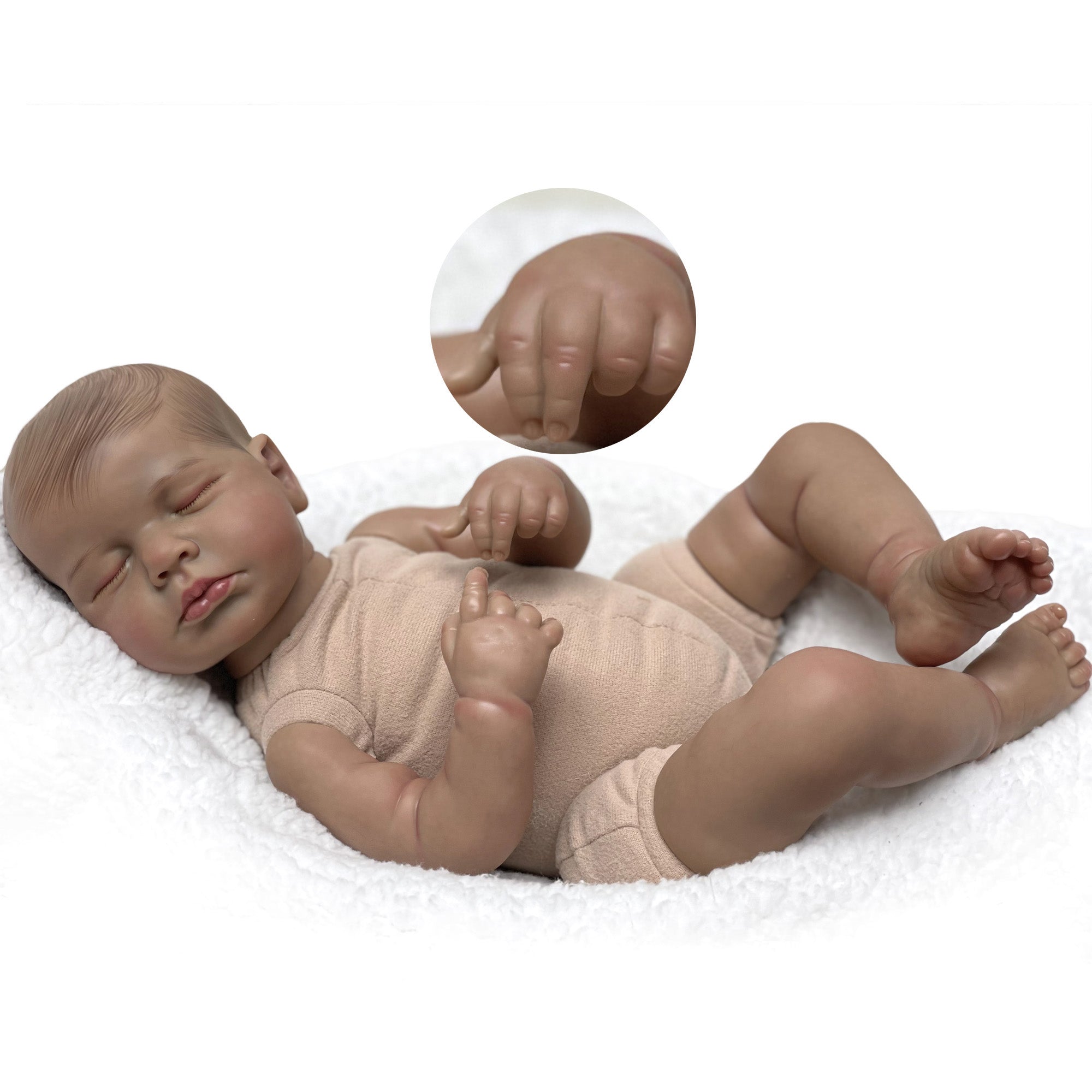 Adolly Gallery 20 Inch Lifelike Reborn Baby Doll Soft Silicone Vinyl Reborn  Toddlers Soft Cloth Body Gifts for Newborn Babies Name Eli