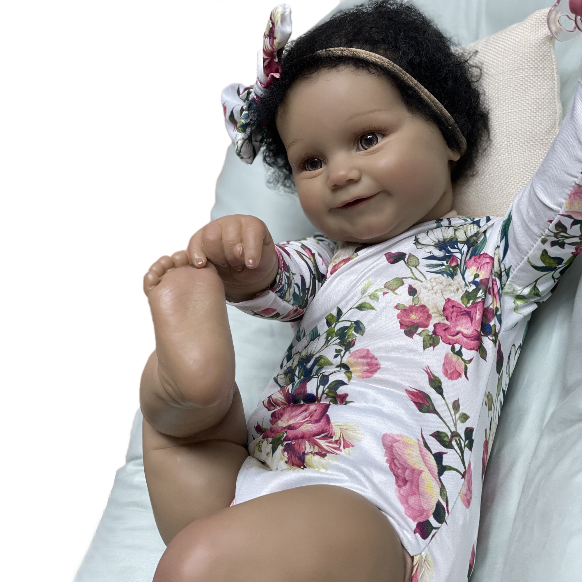 Adolly * Gallery 22 inch African American Reborn Baby Doll Name Amelia
