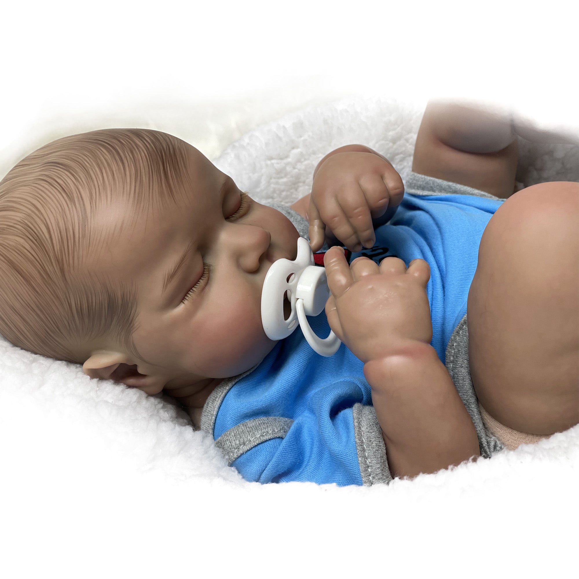 Adolly Gallery 20 Inch Lifelike Reborn Baby Doll Soft Silicone Vinyl Reborn  Toddlers Soft Cloth Body Gifts for Newborn Babies Name Eli